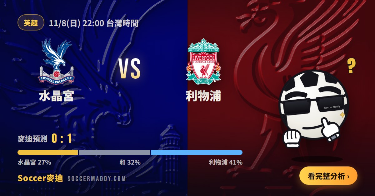 水晶宮 vs 利物浦