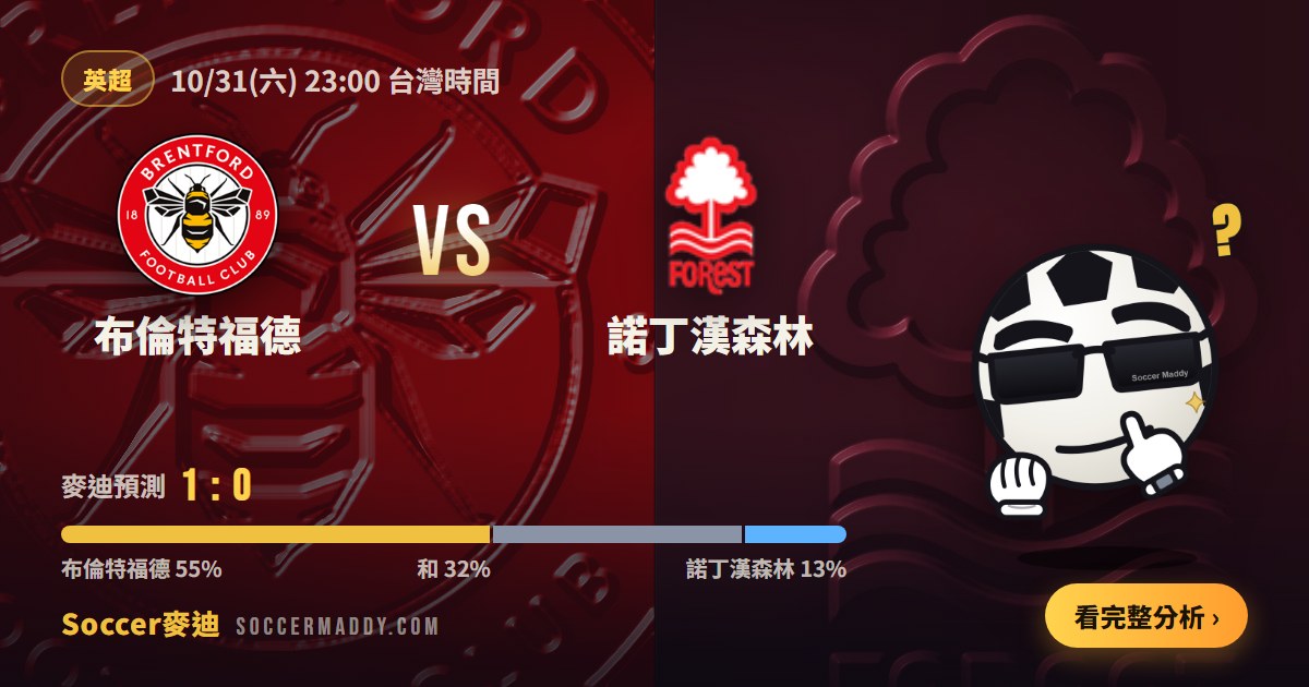 布倫特福德 vs 諾丁漢森林