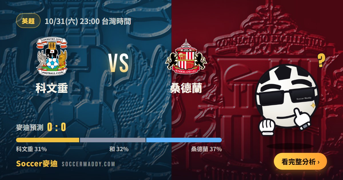 科文垂 vs 桑德蘭