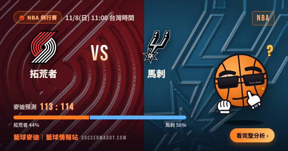拓荒者 vs 馬刺